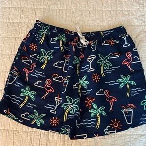 Chubbies Navy Blue Tropical Swim Shorts